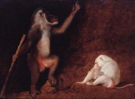 George-Stubbs-Drill-and-Albino-Baboon