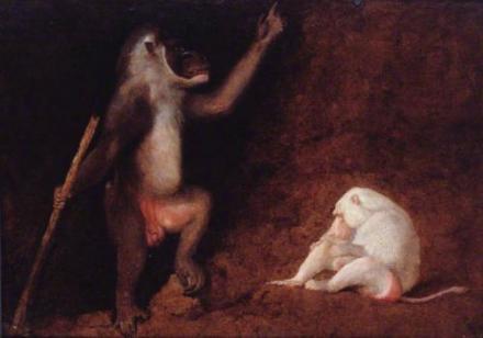 George-Stubbs-Drill-and-Albino-Baboon